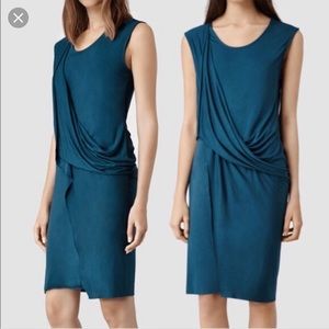 AllSaints Amelia dress size US 6 in blue/aqua